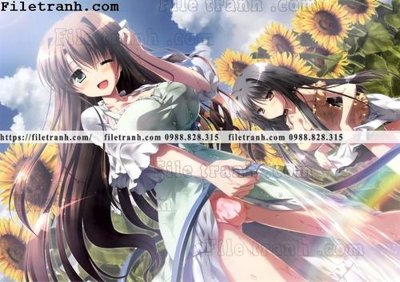 File tranh buc ve nhan vat anime trong game 236 (bản gốc) in lụa 5D