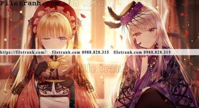 File tranh ảnh gốc buc ve nhan vat anime trong game 450 dùng cho in khổ lớn