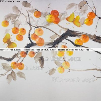 File tranh in tráng gương canh hoa man tai loc 615 (siêu nét)