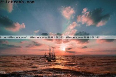 File PSD canh hoang hon tren bien 161 (gốc) cho designer