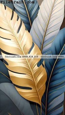 File tranh chiec la nhe nhang hien dai sang trong 120 (gốc) in trên kính