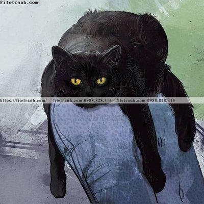File in trần chu meo ngo nghinh ve tay 526 (bản gốc 3D) sống động