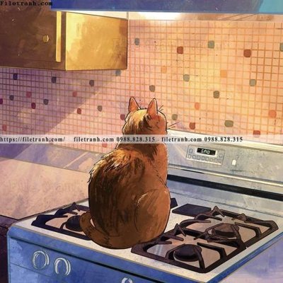 File in mica chu meo ngo nghinh ve tay 533 (bản gốc) sắc sảo