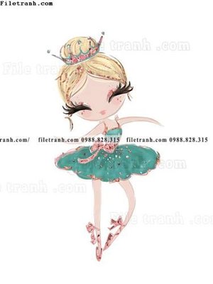 File gốc co gai nhay mua mau nuoc 534 (in mica) làm quà tặng