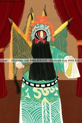 File in mica co gai trung quoc trang diem mat Kinh kich 507 (bản gốc) sắc sảo