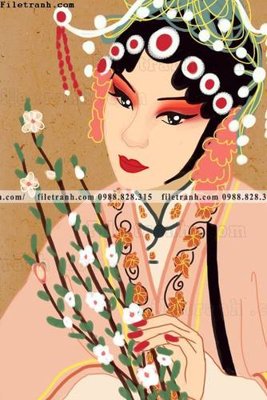 File gốc co gai trung quoc trang diem mat Kinh kich 511 (cho in 3D) độc đáo