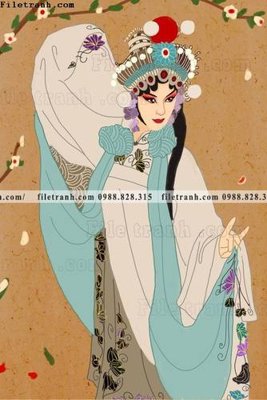 Chi tiết file tranh tráng gương co gai trung quoc trang diem mat Kinh kich 529 (ảnh gốc)