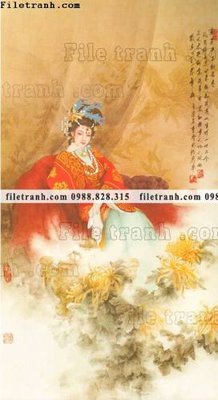 File tranh co gai trung quoc trang phuc co trang 600 (ảnh gốc) độc quyền