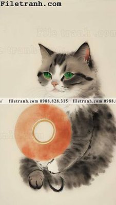 File tranh in trần 3D con meo truu tuong 104 (ảnh gốc)