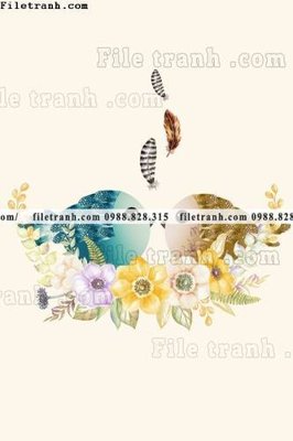 File gốc decor tranh bo tong hop 243 (in tráng gương) sang trọng