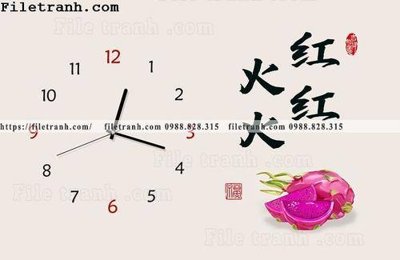 File tranh dong ho hop dong ho nha hang 158 (gốc) in vải canvas