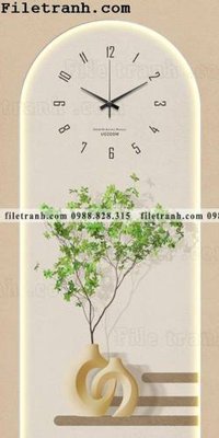 File gốc dong ho trang tri nha hang dep 118 (in tráng gương) ốp tường