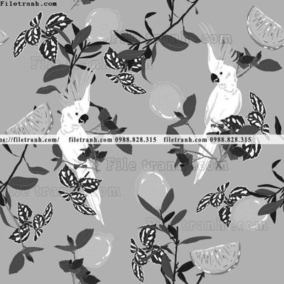 File tranh dong vat va hoa trang nha 177 (gốc) in backlit film