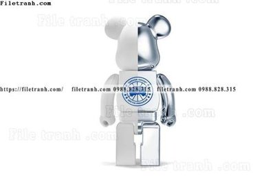 Ảnh gốc gau KAWS tranh treo 540 (nét căng) in mica