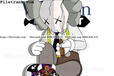 Download file ảnh gốc gau kaws moi 121 để in ấn