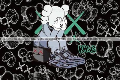 Download file gốc gau kaws moi 125 (in mica) trong suốt
