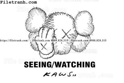 Cung cấp file tranh gốc gau kaws moi 129 độc quyền