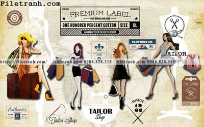 Tải file giay dan tuong nen cua hang quan ao 106 (gốc) làm tranh treo tường