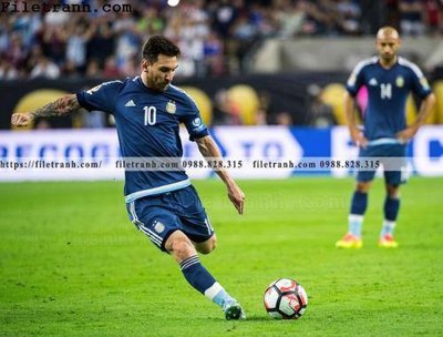 File tranh hinh anh cau thu bong da Messi 109 (file gốc) chủ đề phong thủy