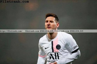 Tải file hinh anh cau thu bong da Messi 126 (PSD) cho in tranh kính