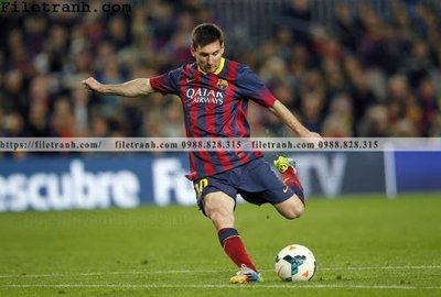 Download file gốc hinh anh cau thu bong da Messi 232 (in lụa) nghệ thuật