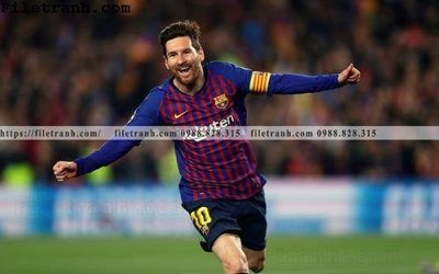 Tải file hinh anh cau thu bong da Messi 285 (ảnh gốc) in tranh kính
