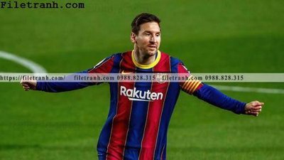 File gốc in mica hinh anh cau thu bong da Messi 290 chất lượng