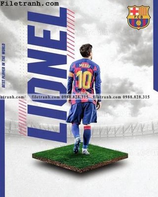 File gốc hinh anh cau thu bong da Messi 318 (in mica) làm quà tặng