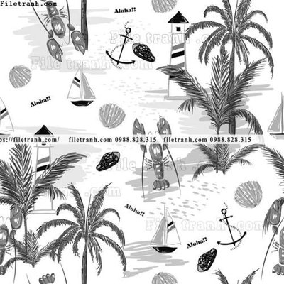 File gốc hinh anh cay dua nhiet doi 1500 (in mica) trang trí