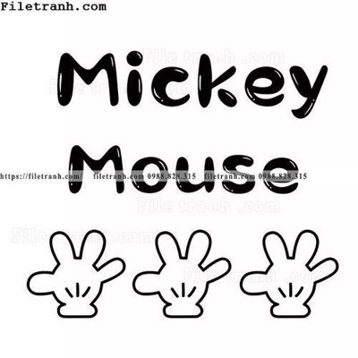 File gốc hinh anh chuot Mickey 109 (in mica) cắt laser