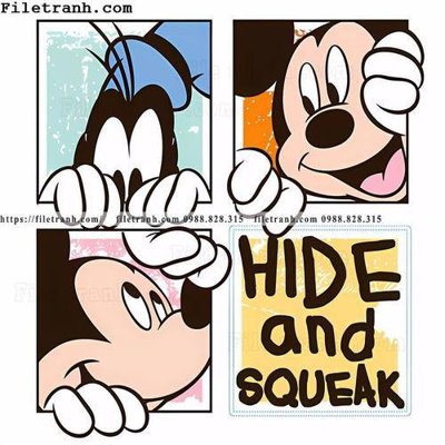 File tranh hinh anh chuot Mickey 121 (bản gốc) trang trí văn phòng