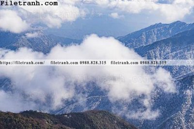 File tranh gốc hinh anh dinh nui may va bien 114 (sắc nét từng chi tiết)