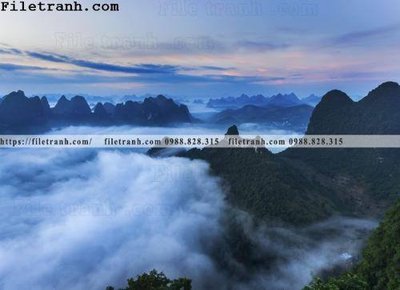 File gốc hinh anh dinh nui may va bien 126 (in lụa) họa tiết 3D