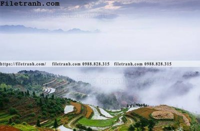 File gốc hinh anh dinh nui may va bien 223 (in lụa) chi tiết cao