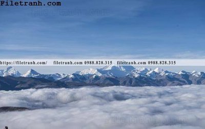 File tranh hinh anh dinh nui may va bien 290 (ảnh gốc) in trần nhà