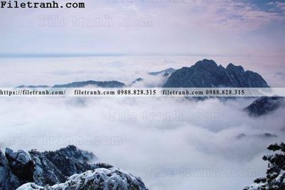 Download file gốc hinh anh dinh nui may va bien 334 (in lụa) tranh 3D