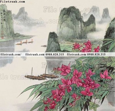 File tranh trang trí hinh anh hoa chim co 682 (tải file gốc)