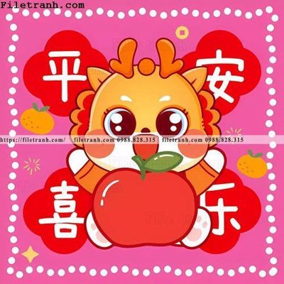 File tranh hinh anh nam con Rong 2024 100 (gốc) chủ đề động vật