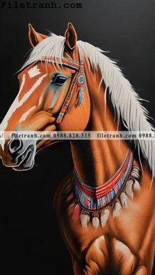 File tranh hinh anh ngua van va ngua 110 (bản gốc) in canvas