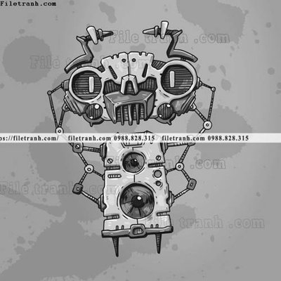 File in mica hinh anh robot steampunk 1523 (ảnh gốc) đẹp