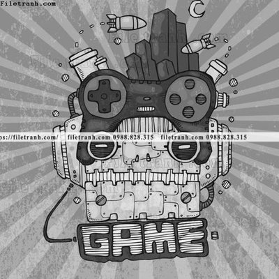 Chi tiết file tranh tráng gương hinh anh robot steampunk 1538 (ảnh gốc)