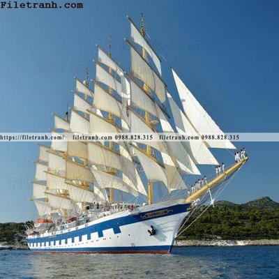 File tranh hinh anh thuyen buom tren bien 113 (gốc) chủ đề thành phố