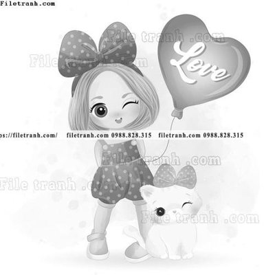 File gốc hinh anh vector co gai hoat hinh 1502 (trang trí) phòng làm việc