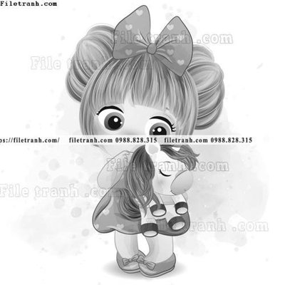 File in lụa hinh anh vector co gai hoat hinh 1521 (hoa văn) hinh anh vector co gai hoat hinh 1521