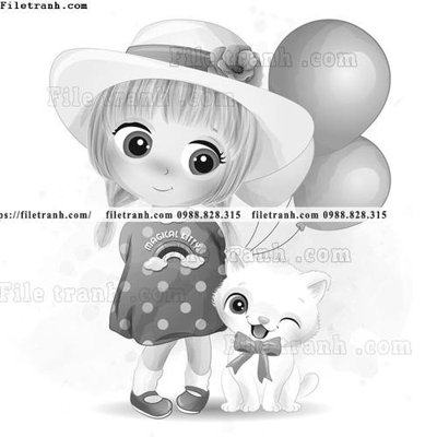 Tải file hinh anh vector co gai hoat hinh 1541 (ảnh gốc) in gạch men