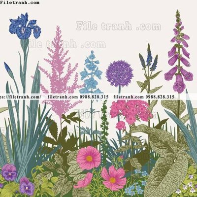 File tranh in trần 3D hoa chau au tranh dan tuong 1510 (ảnh gốc)