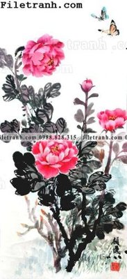 Tải file gốc in lụa hoa mau don ve tay 107 siêu nét