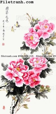 File gốc hoa mau don ve tay 109 (PNG) không nền chất lượng