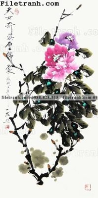 File ảnh gốc hoa mau don ve tay 124 (chuyên in mica)