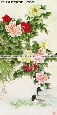 Download file gốc hoa mau don ve tay 171 (in mica) 3D